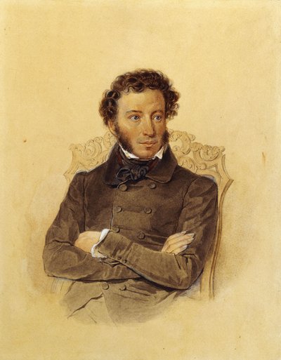 Portrait du poète Aleksandr Sergueïevitch Pouchkine - Pyotr Fyodorovich Sokolov