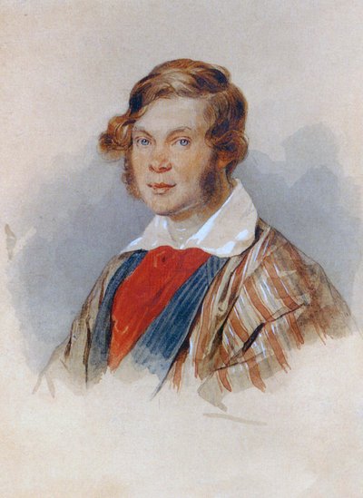 Portrait du poète Prince Piotr A. Vyazemsky 1792-1878, années 1830 - Pyotr Fyodorovich Sokolov