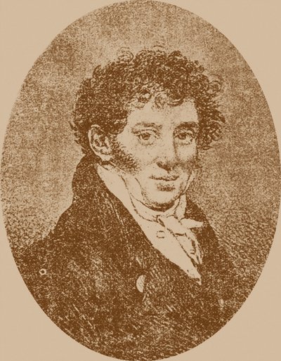 Portrait du compositeur et guitariste Andrei Osipovich Sychra 1773-1850, 1817 - Pyotr Fyodorovich Sokolov