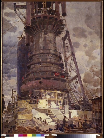 Le haut fourneau n°1 à Kusnetsk, Sibérie centrale - Pyotr Ivanovich Kotov