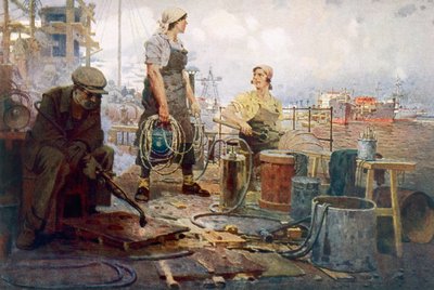 Le chantier naval de Sormovo, vers 1920 - Pyotr Ivanovich Kotov