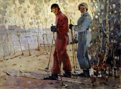 Les skieurs - Pyotr Ivanovich Kotov
