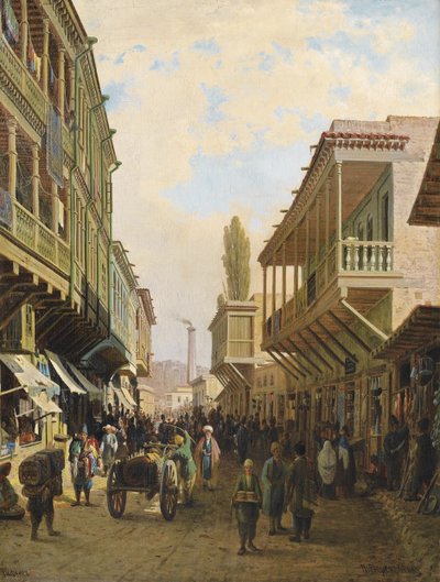 Une rue à Tiflis - Pjotr ​​​​Petrowitsch Wereschtschagin