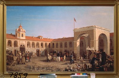 Le marché Apraksin à Saint-Pétersbourg - Pjotr ​​​​Petrowitsch Wereschtschagin