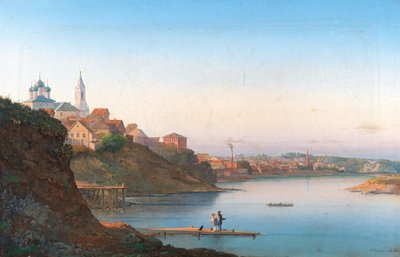 Église de la Dormition à Krutitsy à Moscou avec le monastère de Simonov en arrière-plan, 1858 - Pyotr Sergeevich Stepanov