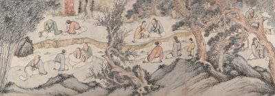 Rassemblement au Pavillon des Orchidées, datable à 1560 - Qian Gu