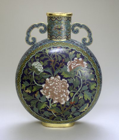 Flacon de lune (émail cloisonné) - Qing Dynasty Chinese School