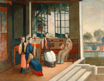 Musiciens - Qing Dynasty Chinese School