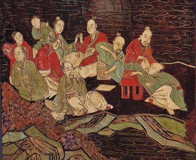Écran coromandel à douze volets, 18ème siècle - Qing Dynasty Chinese School