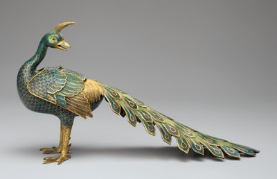 Encensoir en forme de paon en cloisonné - Qing Dynasty   Qianlong Period Chinese