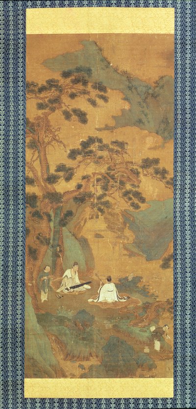 Deux érudits jouant du Qin et de l
