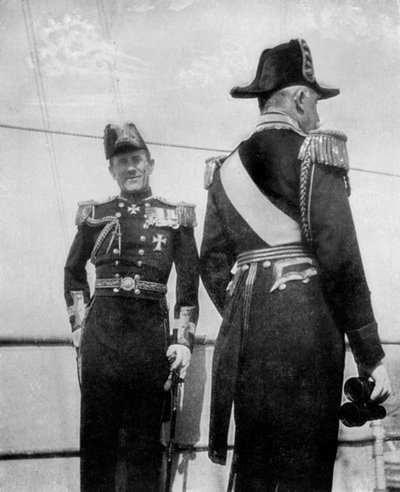 Commodore Keppel avec le duc de Connaught, 1908 - Queen Alexandra