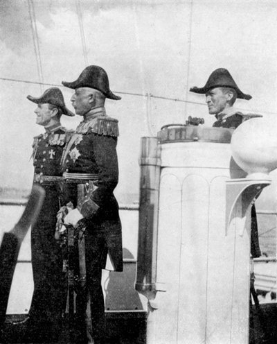 Le duc de Connaught avec les commodores Keppel et Crampton, 1907 1908 - Queen Alexandra