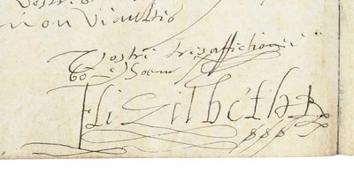 Signature sur une lettre d