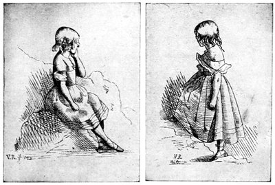 Deux gravures de la reine Victoria, 1840 - Queen Victoria