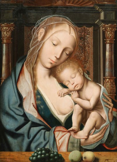 La Vierge aux raisins - Quentin . Massys