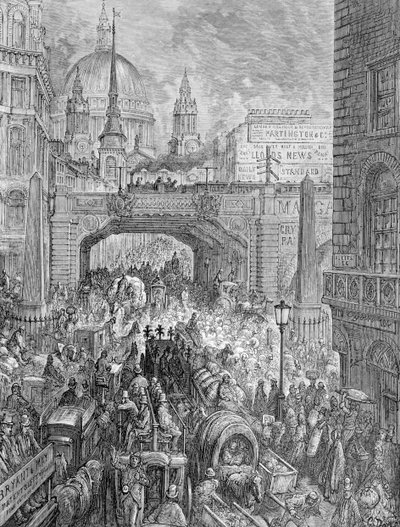 Ludgate Hill-Un bloc dans la rue - Quesnel