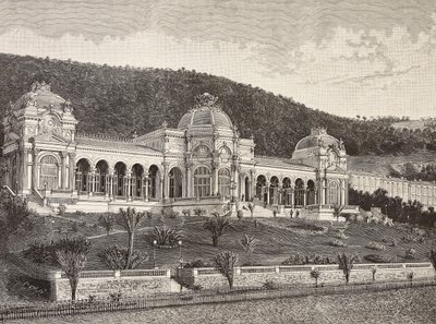 Casino à Ospedaletti, Italie, gravure d