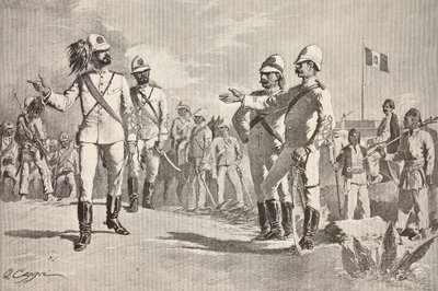 Soldats italiens et locaux, en uniformes de l