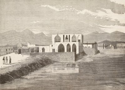 Palais du vice-gouverneur italien, Massawa, Érythrée, gravure d