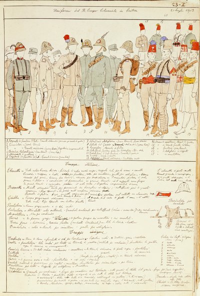 Uniformes du Corps Royal des Troupes Coloniales du Royaume d