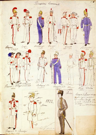 Uniformes des pompiers municipaux du Royaume d
