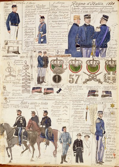 Divers uniformes du Royaume d