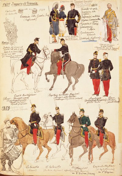 Divers uniformes du Royaume de France - Quinto Cenni