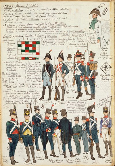 Divers uniformes du Royaume d