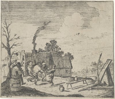 Paysans dansant au son de deux musiciens - Quirin Boel (possibly)
