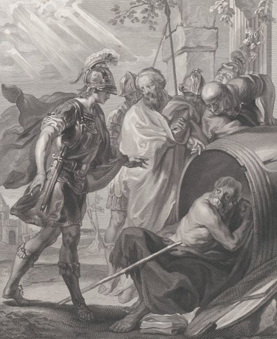 La rencontre de Diogène de Sinope et Alexandre le Grand - Quirin Mark