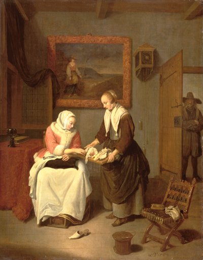 Intérieur avec une dame choisissant du poisson - Quiringh Gerritsz. van Brekelenkam
