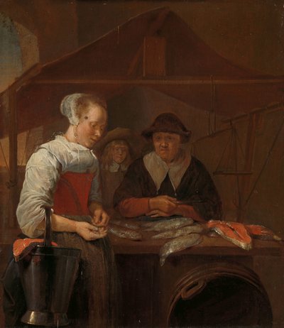 La poissonnière - Quiringh Gerritsz. van Brekelenkam