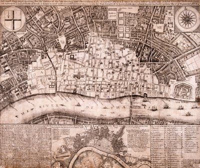 Carte de Londres, 1666 - RP