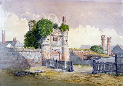 Vue de Beckingham Hall près de Witham, Essex, 1869 - R Nightingale