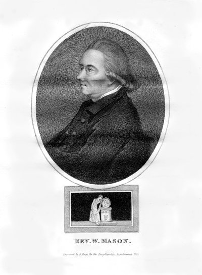 Révérend William Mason, poète, éditeur et jardinier anglais, 1815 - R. Page