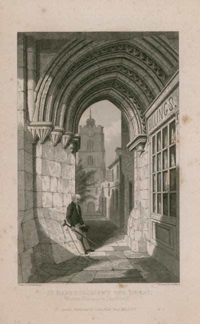 Prieuré de Saint-Barthélemy, Smithfield - R. W. Billings