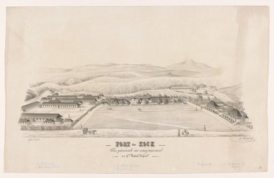 Vue de Fort de Kock Fort de Kock / Vue générale du campement / du 17e Bataillon d
