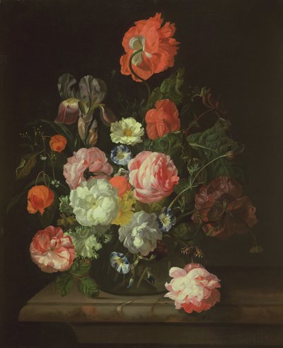 Fleur dans un vase en verre - Rachel Ruysch