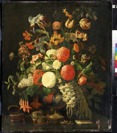 Bouquet de fleurs (Peinture de Rachel Ruysch) - Rachel Ruysh