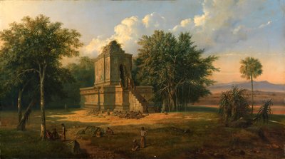 Temple javanais en ruines - Raden Saleh