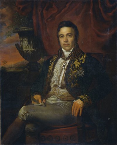 Portrait de Jean Chrétien Baud, gouverneur général par intérim des Indes orientales néerlandaises - Raden Sarief Bastaman Saleh