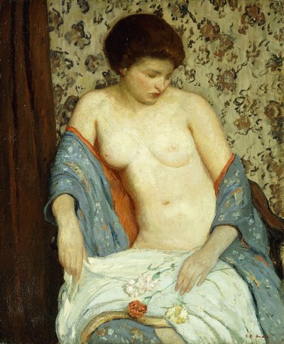 Nu avec kimono bleu - Rae Sloan Bredin
