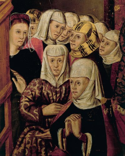 Prédication, détail du retable de San Bernardino, par Joan Figuera et Tomas Rafael (actif dans la seconde moitié du 16e siècle), tempera sur panneau, 399x253 cm (détail) - Rafael & Figuera Joan (active c.1454 1477) Tomas