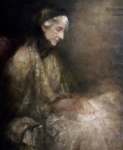 Portrait de Cosima Wagner (1838 - 1930), fille de Franz Liszt, épouse de Richard Wagner - Raffael Woldan Schuster