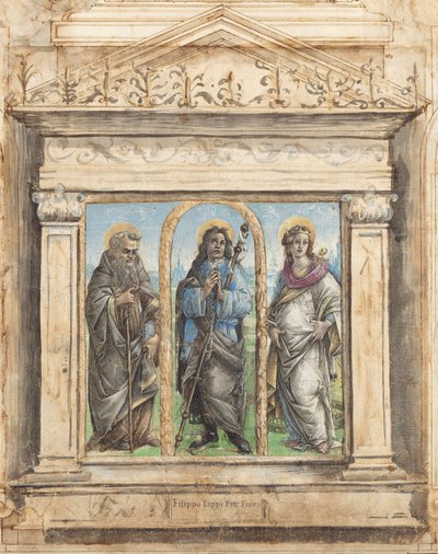 Saint Roch entre Saint Antoine Abbé et Catherine d