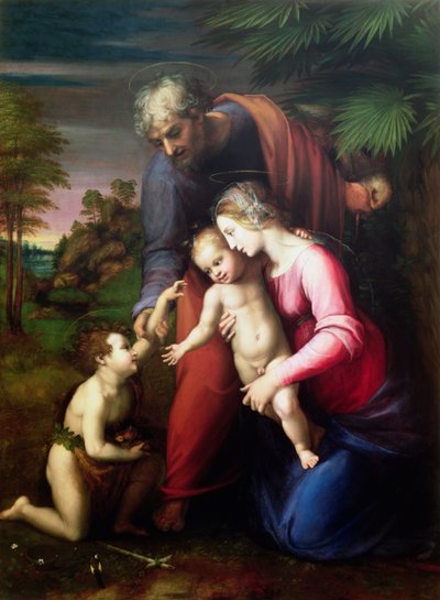 Sainte Famille avec Jean le Baptiste, 1513-14 - Raffaello Sanzio Raphael