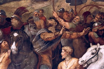 Pape Léon I, repoussant Attila, (détail), 1511-14 - Raffaello Sanzio Raphael