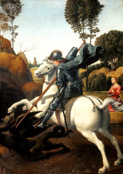 Saint Georges et le Dragon, vers 1506 - Raffaello Sanzio Raphael