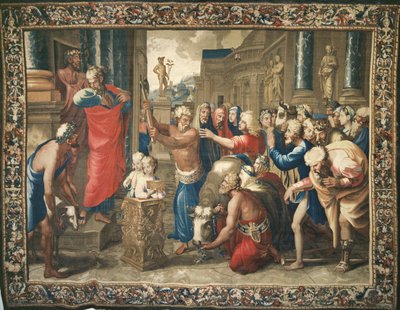 Tapisserie représentant les Actes des Apôtres, le Sacrifice de Lystra, tissée à l